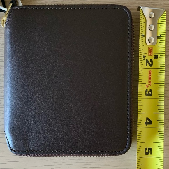 *SOLD* Comme des Garcons SA2100 Compact Zip Around Arecalf Bifold Wallet, Brown - Picture 16 of 17